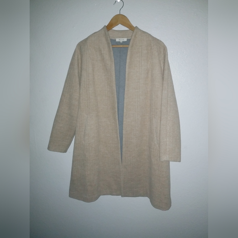 MADEWELL S Stanza Camel Herringbone Coat - Picture 5 of 15